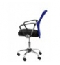 SILLA CARDENETE RESPALDO MALLA AZUL ASIENTO NEGRO 238GANE