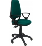 SILLA ELCHE S BALI BRAZOS FIJOS RUEDAS DE PARQUET VERDE 14SBALI39BGOLFRP