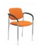 SILLA FIJA VILLALGORDO CHASIS BRAZOS CROMO BALI NARANJA 27CRBALI308CB