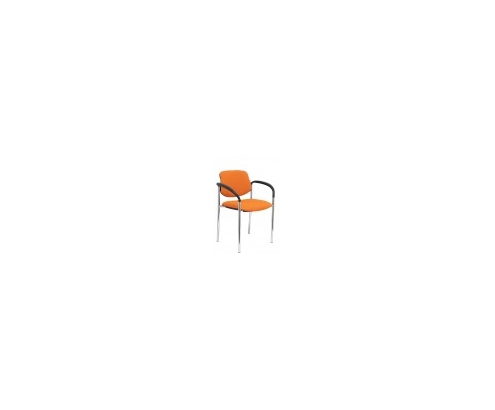 SILLA FIJA VILLALGORDO CHASIS BRAZOS CROMO BALI NARANJA 27CRBALI308CB