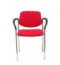 SILLA FIJA VILLALGORDO CHASIS BRAZOS CROMO BALI ROJO 27CRBALI350CB