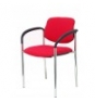 SILLA FIJA VILLALGORDO CHASIS BRAZOS CROMO BALI ROJO 27CRBALI350CB