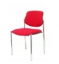 SILLA FIJA VILLALGORDO CHASIS CROMO BALI ROJO 27CRBALI350