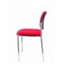 SILLA FIJA VILLALGORDO CHASIS CROMO BALI ROJO 27CRBALI350