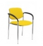 SILLA FIJA VILLALGORDO CHASIS CROMO BRAZOS BALI AMARILLO 27CRBALI100CB