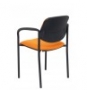 SILLA FIJA VILLALGORDO CHASIS NEGRO BRAZOS BALI NARANJA 27NBALI308CB