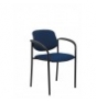 SILLA FIJA VILLALGORDO CHASIS NEGRO BRAZOS SIMILPIEL AZUL MARINO 27NSPAZMCB