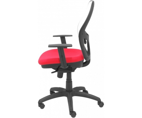 SILLA JORQUERA MALLA BLANCA ASIENTO BALI ROJO 15SBBALI350