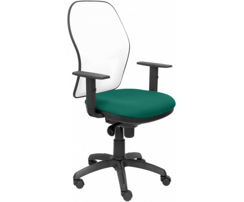 SILLA JORQUERA MALLA BLANCA ASIENTO BALI VERDE 15SBBALI456