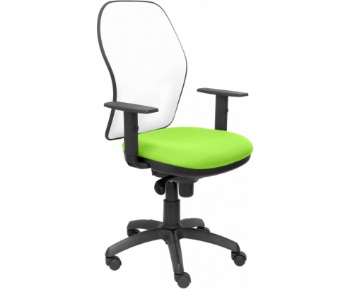 SILLA JORQUERA MALLA BLANCA ASIENTO BALI VERDE PISTACHO 15SBBALI22