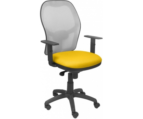 SILLA JORQUERA MALLA GRIS ASIENTO BALI AMARILLO 15SGRBALI100