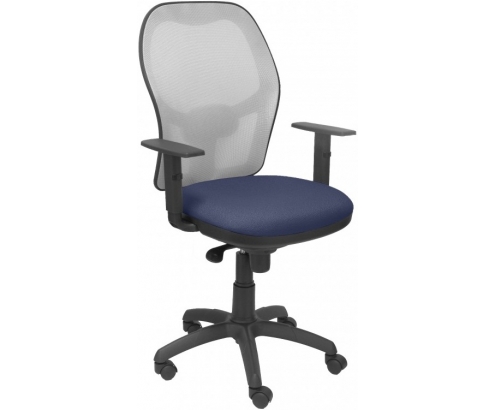 SILLA JORQUERA MALLA GRIS ASIENTO BALI AZUL MARINO 15SGRBALI200