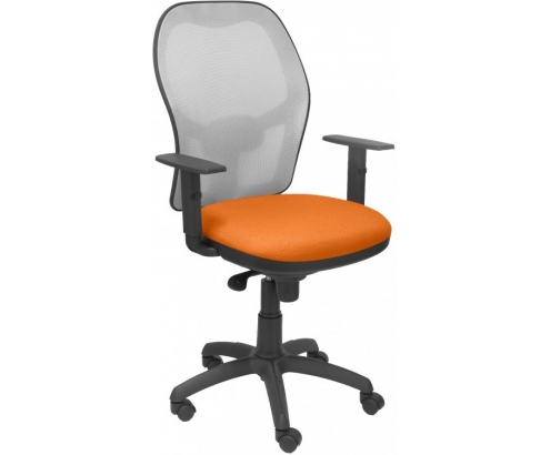 SILLA JORQUERA MALLA GRIS ASIENTO BALI NARANJA 15SGRBALI308