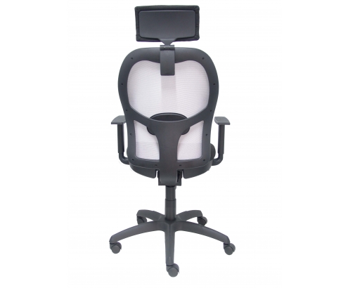 Silla Jorquera malla gris asiento bali negro cabecero regulable