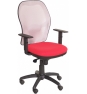 SILLA JORQUERA MALLA GRIS ASIENTO BALI ROJO 15SGRBALI350