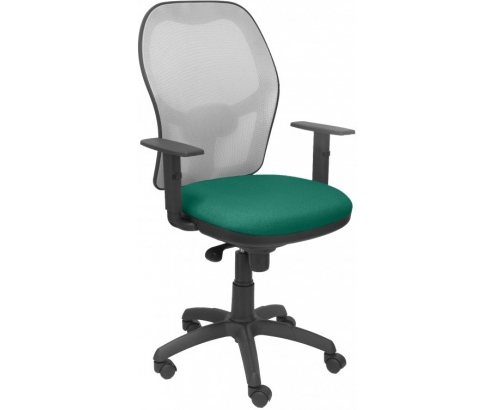 SILLA JORQUERA MALLA GRIS ASIENTO BALI VERDE 15SGRBALI456