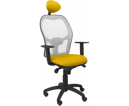 SILLA JORQUERA MALLA GRIS CABECERO FIJO ASIENTO BALI AMARILLO 15SGRBALI100C