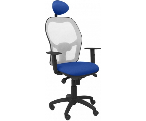 SILLA JORQUERA MALLA GRIS CABECERO FIJO ASIENTO BALI AZUL 15SGRBALI229C