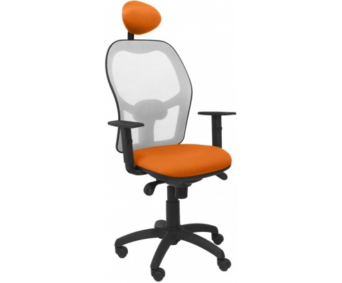 SILLA JORQUERA MALLA GRIS CABECERO FIJO ASIENTO BALI NARANJA 15SGRBALI308C