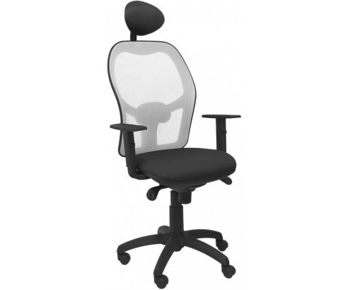 SILLA JORQUERA MALLA GRIS CABECERO FIJO ASIENTO BALI NEGRO 15SGRBALI840C