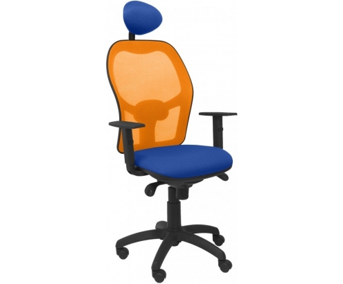 SILLA JORQUERA MALLA NARANJA CABECERO FIJO ASIENTO BALI AZUL 15SNABALI229C