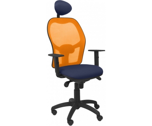 SILLA JORQUERA MALLA NARANJA CABECERO FIJO ASIENTO BALI AZUL MARINO 15SNABALI200C