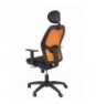 SILLA JORQUERA MALLA NARANJA CABECERO FIJO ASIENTO BALI NEGRO 15SNABALI840C