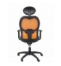 SILLA JORQUERA MALLA NARANJA CABECERO FIJO ASIENTO BALI NEGRO 15SNABALI840C