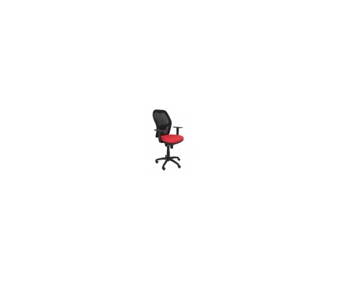 SILLA JORQUERA MALLA NEGRO ASIENTO BALI ROJO 15SNBALI350