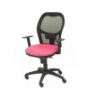 SILLA JORQUERA MALLA NEGRO ASIENTO SIMILPIEL ROSA 15SM840SP24B10