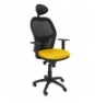 SILLA JORQUERA MALLA NEGRO CABECERO FIJO ASIENTO BALI AMARILLO 15SNBALI100C