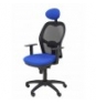 SILLA JORQUERA MALLA NEGRO CABECERO FIJO ASIENTO BALI AZUL 15SNBALI229C