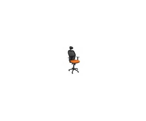 SILLA JORQUERA MALLA NEGRO CABECERO FIJO ASIENTO BALI NARANJA 15SNBALI308C