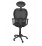 SILLA JORQUERA MALLA NEGRO CON CABECERO FIJO ASIENTO BALI NEGRO 15SNBALI840C