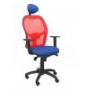 SILLA JORQUERA MALLA ROJO CABECERO FIJO ASIENTO AZUL 15SRBALI229C