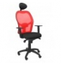 SILLA JORQUERA MALLA ROJO CABECERO FIJO ASIENTO BALI NEGRO 15SRBALI840C