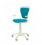 SILLA JUVENIL SALINAS BLANCA MICRO AZUL 34BCLMICRO31