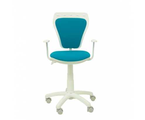 SILLA JUVENIL SALINAS BLANCA MICRO AZUL 34BCLMICRO31