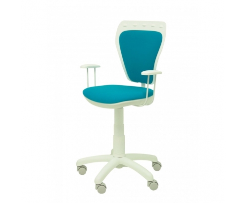 SILLA JUVENIL SALINAS BLANCA MICRO AZUL 34BCLMICRO31