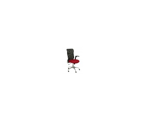 SILLA MINAYA RESPALDO MALLA NEGRO ASIENTO 3D ROJO 4031RJ