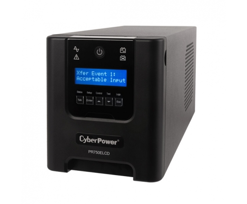 Sistema de alimentacion cyberpower interrumpida UPS 750va 675w 6 salidas AC negro PR750ELCD
