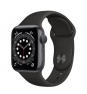 Smartwatch apple series 6 oled gps 40mm caja aluminio gris espacial con correa negra sport band MG133TY/A 