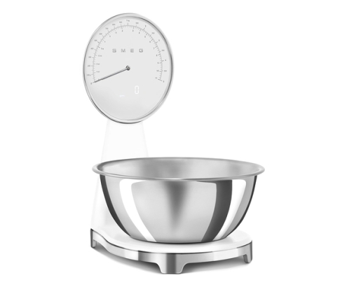 Smeg KSF01WHWW báscula de cocina Cromo, Blanco Encimera Báscula electrónica de cocina