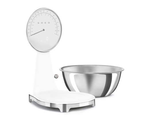 Smeg KSF01WHWW báscula de cocina Cromo, Blanco Encimera Báscula electrónica de cocina