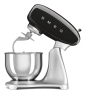 Smeg SMF02BLEU batidora Batidora de varillas 800 W Negro, Plata