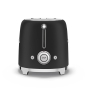 Smeg TSF01BLMEU tostadora 6 2 rebanada(s) 950 W Negro, Acero inoxidable