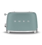Smeg TSF01EGMEU tostadora 6 2 rebanada(s) 950 W Cromo, Verde