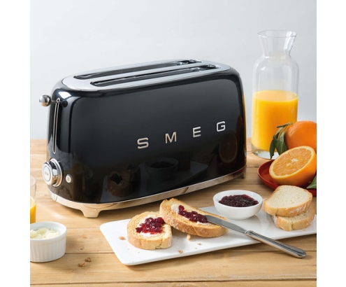 Smeg TSF02BLEU tostadora 6 4 rebanada(s) 1500 W Negro