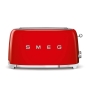 Smeg TSF02RDEU tostadora 6 4 rebanada(s) 1500 W Rojo