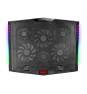Soporte refrigerante mars gaming para portatiles 17.3p 6 ventiladores iluminacion rgb soporte especial para movil negro MNBC5